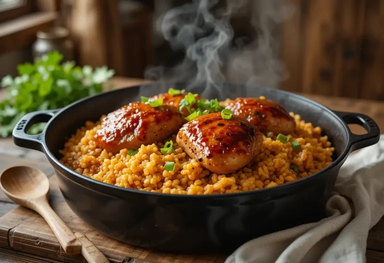 One-Pan Honey BBQ Chicken Rice (Easy Weeknight Dinner)