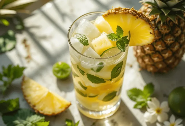 Pineapple Coconut Mojito Mocktail