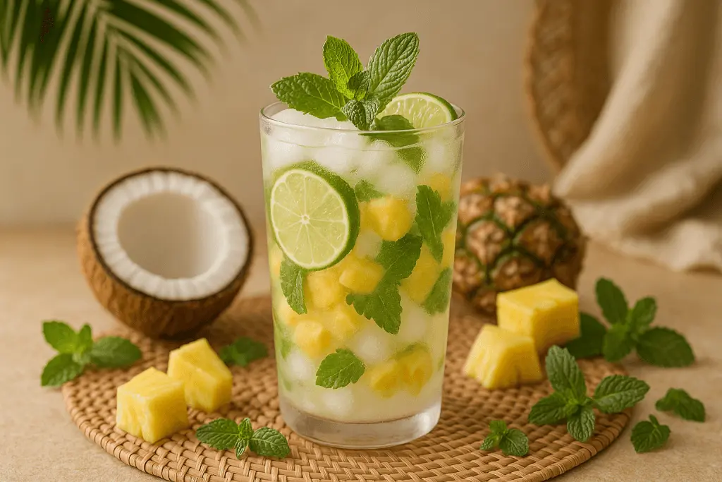 Want to Make It Healthier pineapple coconut mojito