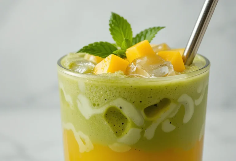 Refreshing Mango Matcha Latte for Summer Wellness