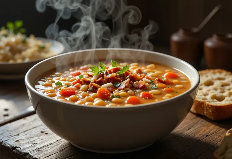 Delicious White Bean Soup with Fresh Tomatoes and Garlic