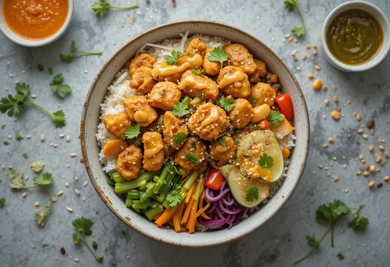 Bang Bang Chicken Bowl – Creamy, Spicy, Crispy, and Craveable