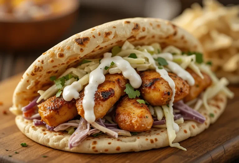 Sheet Pan Chicken Pitas with Fresh Herb Ranch Slaw – Easy, Fresh, and Full of Flavor