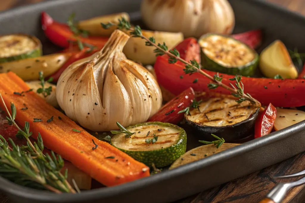 Herb Roasted Garlic Veggies