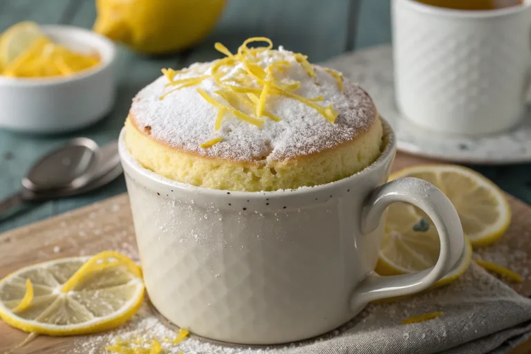Lemon Mug Cake Recipe | Quick Microwave Lemon Cake