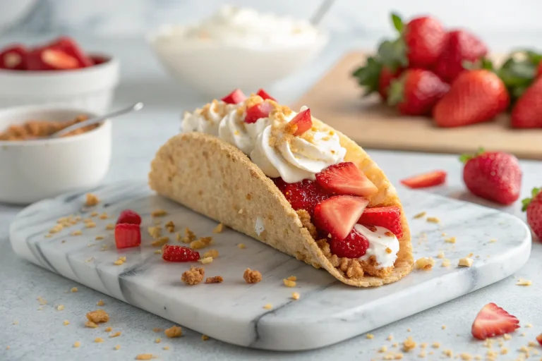 Strawberry Crunch Cheesecake Tacos