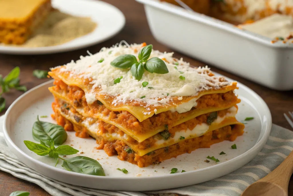 Creamy Pumpkin Lasagna with Layers of Pumpkin & Cheese