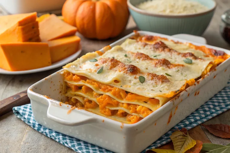 Creamy Pumpkin Lasagna with Layers of Pumpkin & Cheese