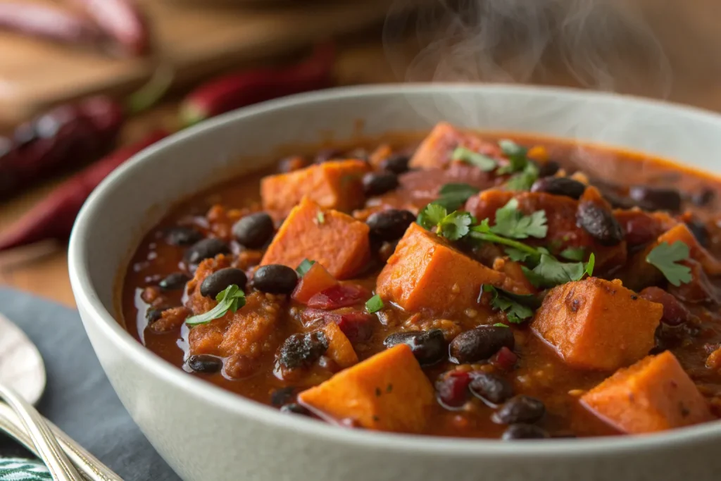 Hearty Sweet Potato & Black Bean Chili