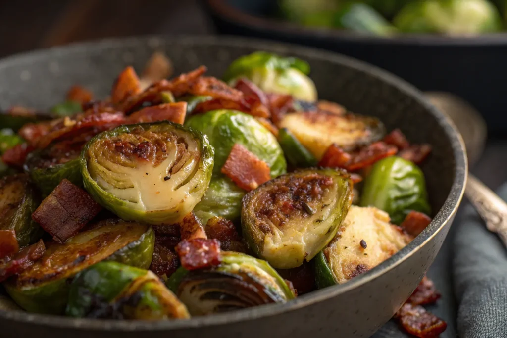 Roasted Brussels Sprouts with Bacon
