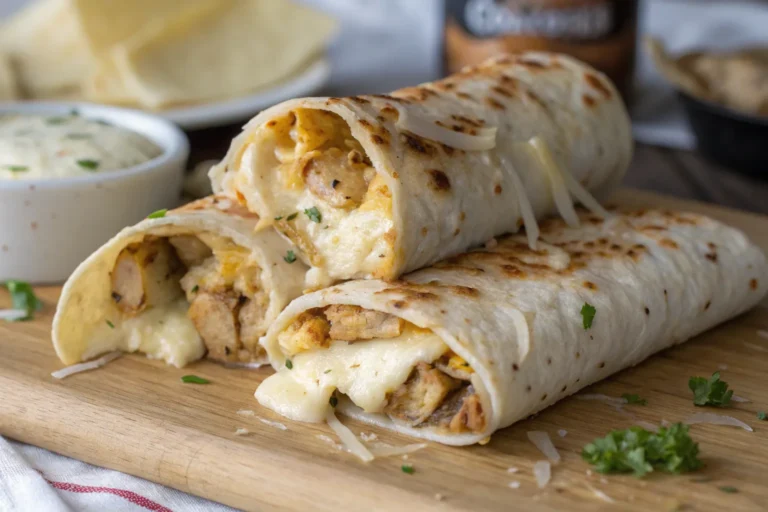 Melty Cheesy Garlic Chicken Wraps – Easy, Flavor-Packed Lunch Idea