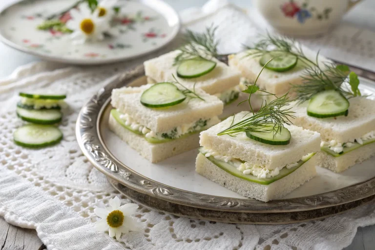 Mini Cucumber Sandwiches with Dill Cream Cheese