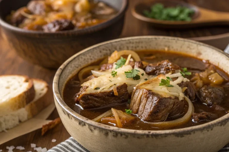 French Onion Beef Short Rib Soup