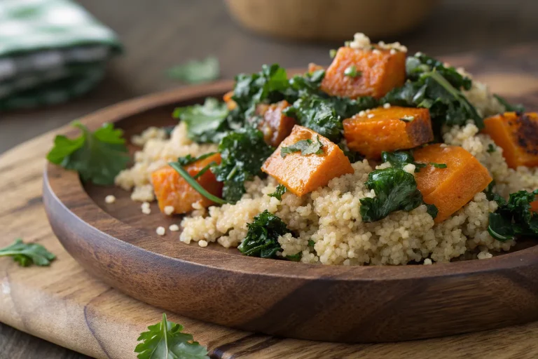 Warm Quinoa, Kale, and Sweet Potato Salad Bites