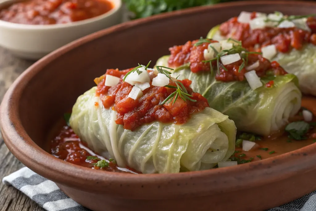 Vegetarian Stuffed Cabbage Rolls