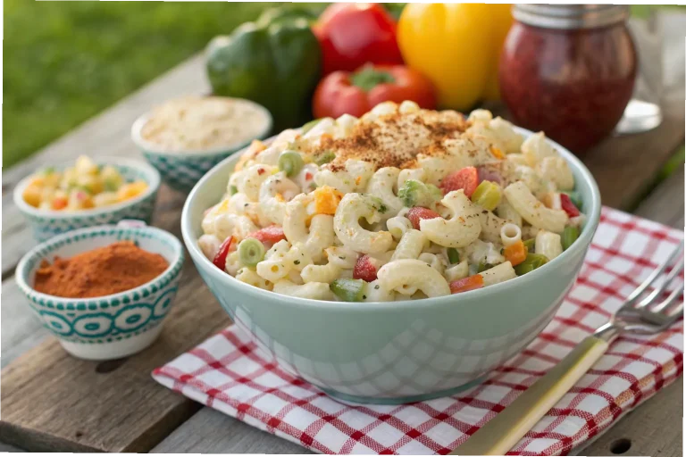 Classic Creamy American Macaroni Salad Recipe
