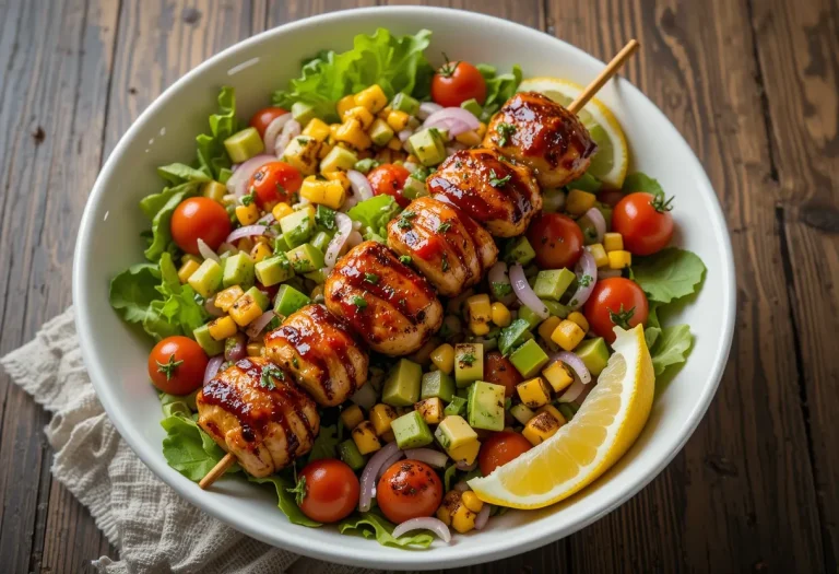 BBQ Chicken Skewer Salad – A Bold, Flavor-Packed Summer Meal