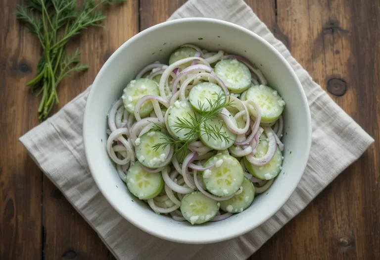 Creamy Cucumber Salad – Cool, Crisp, and Comforting