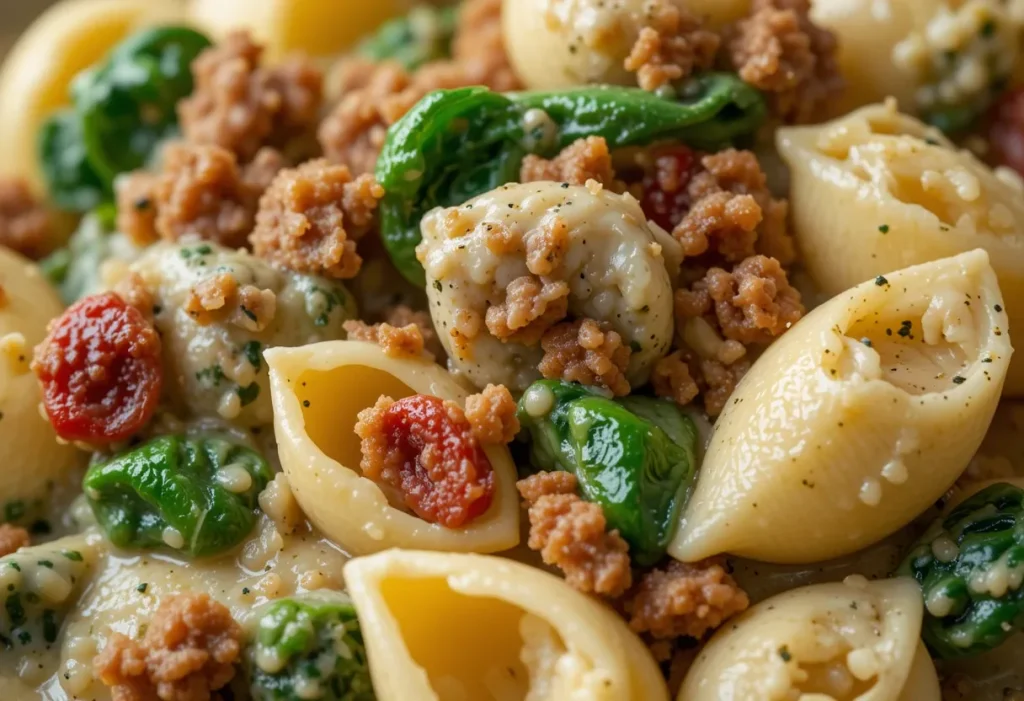 Tuscan Sausage Pasta in Creamy Sauce