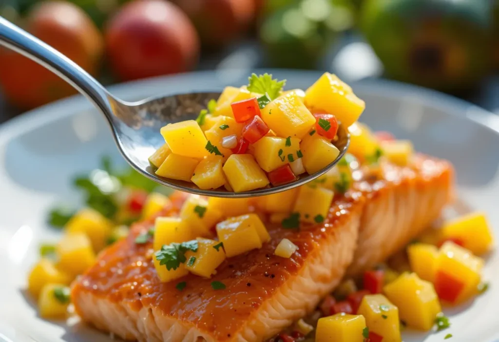Grilled Salmon with Mango Salsa