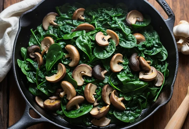 Sauteed Spinach Mushroom Recipe – Easy and Flavorful Side Dish for Any Dinner