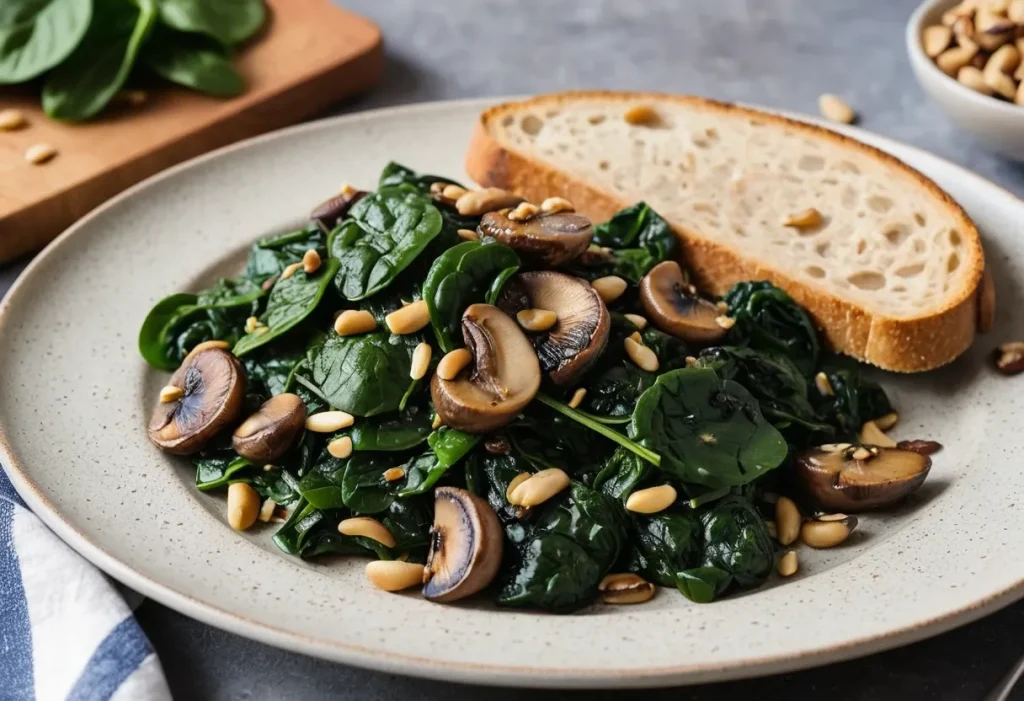 Sauteed Spinach Mushroom Recipe – Easy and Flavorful Side Dish for Any Dinner