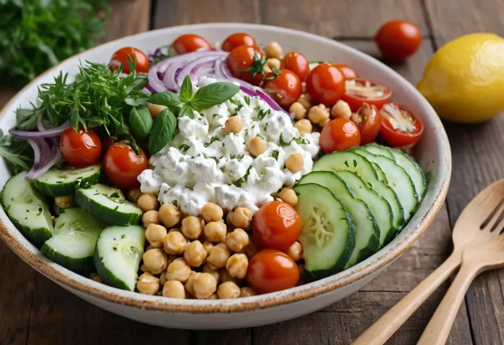 Cottage Cheese Chickpea Salad – Protein-Packed & Refreshing