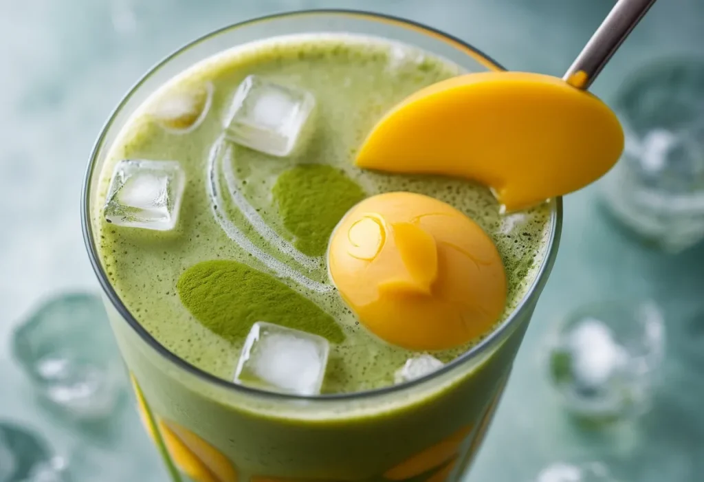 Iced Mango Matcha Latte