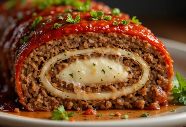 Stuffed Italian Meatloaf – Savory, Cheesy & Comforting