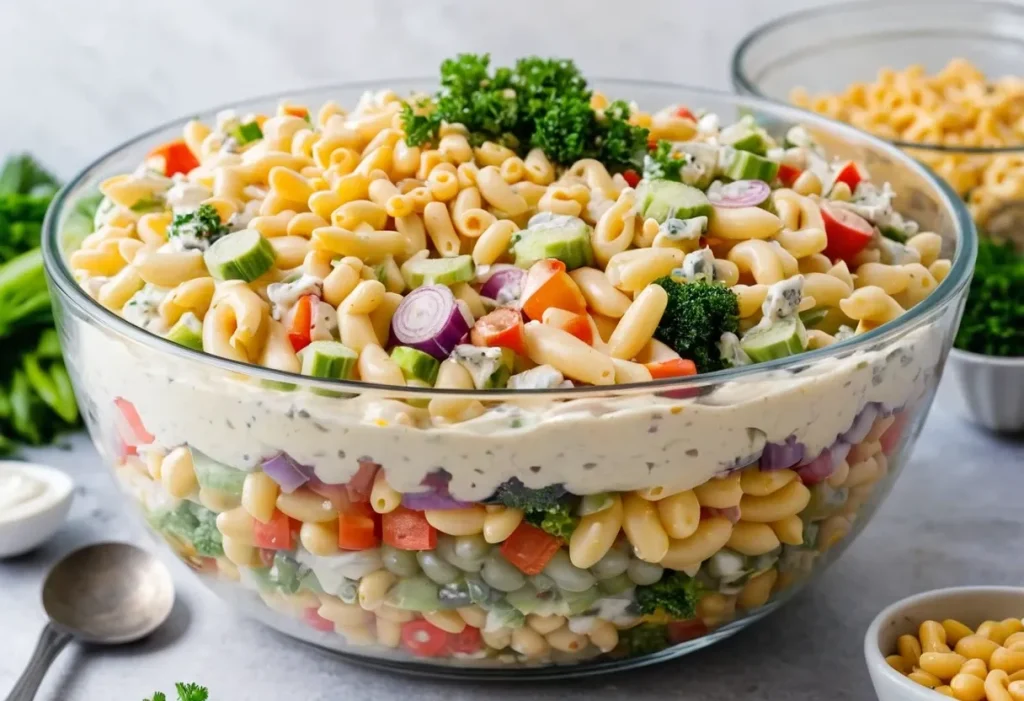 Classic Creamy American Macaroni Salad Recipe