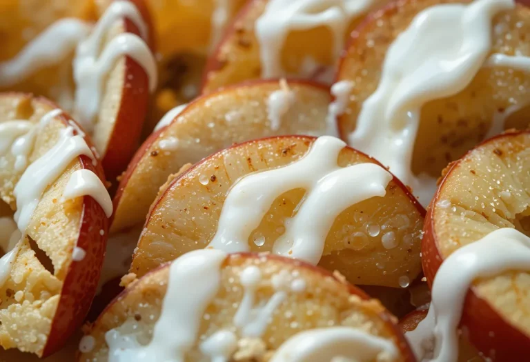 Crispy Apple Nachos with Creamy Yogurt Drizzle