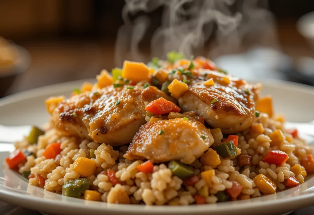 Chicken & Rice Bake with Fall Veggies