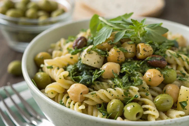 Fregola Salad with Olive Relish & Chickpeas – Hearty, Zesty & Mediterranean-Inspired