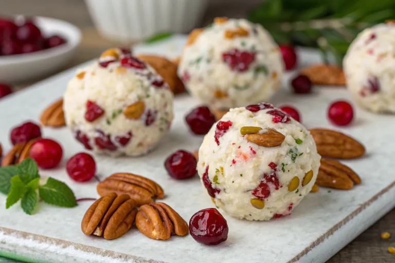 Mini Cranberry Pecan Cheese Balls – Festive Holiday Appetizer