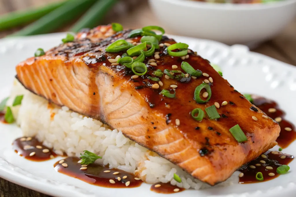Honey Garlic Glazed Salmon with Maple Soy Sauce – Easy Winter Recipe