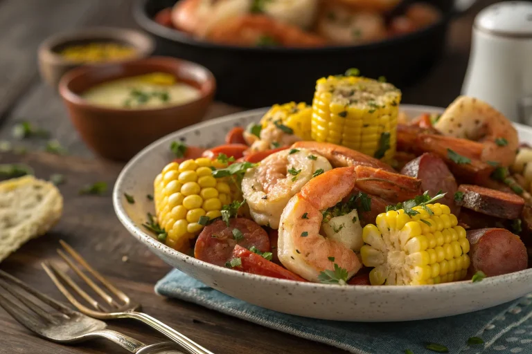 Seafood Boil with Shrimp, Corn, and Sausage