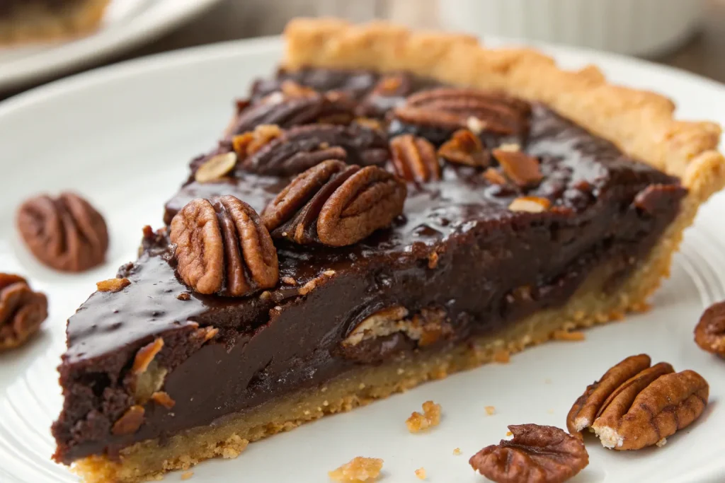 The Ultimate Pecan Fudge Chocolate Pie