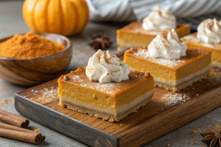 Pumpkin Pie Bars with Graham Crust