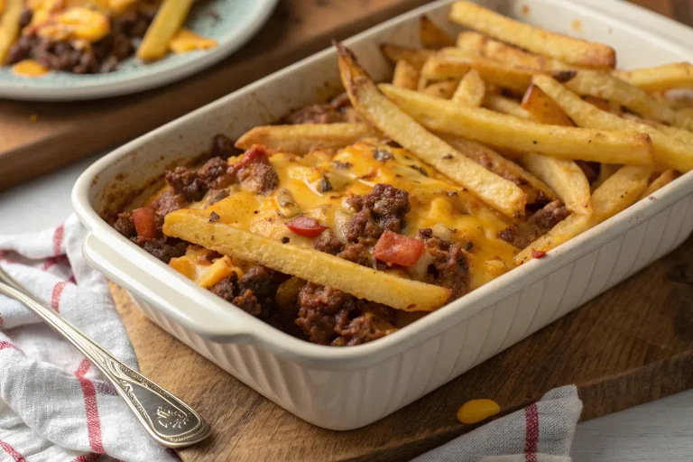 Cheeseburger French Fry Bake