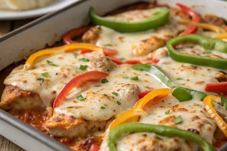 Baked Cheesy Chicken Peppers
