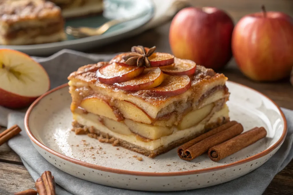 Cinnamon Roll Apple Lasagna