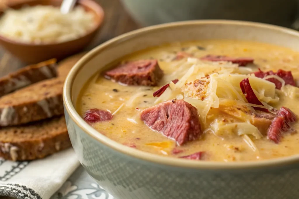 Creamy Reuben Soup Bowl