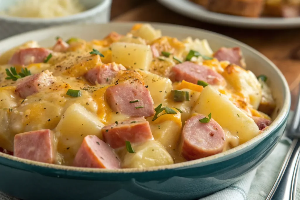 Crockpot Ham and Potato Casserole 