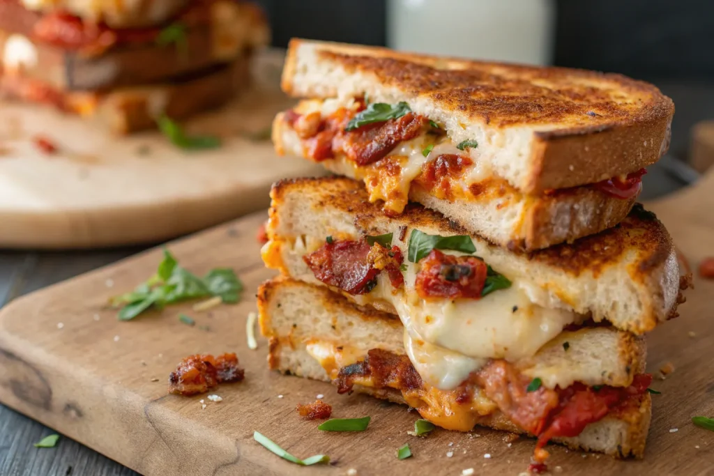 Pizza Grilled Cheese Sandwiches