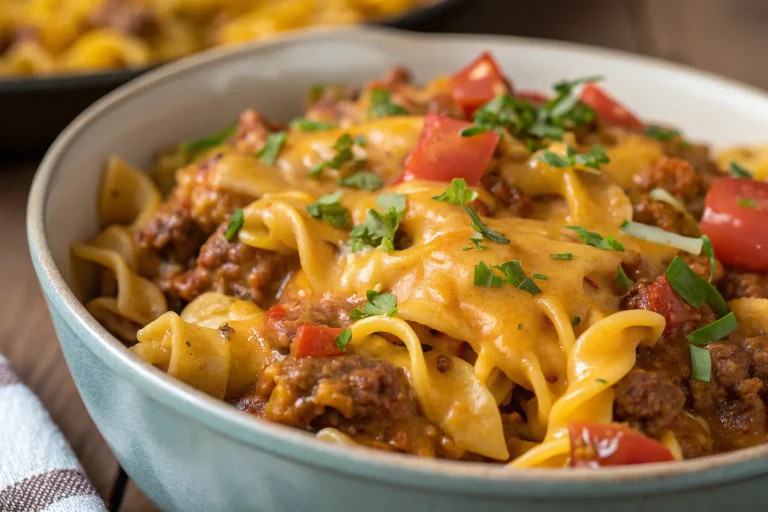 Cheesy Beef Taco Pasta