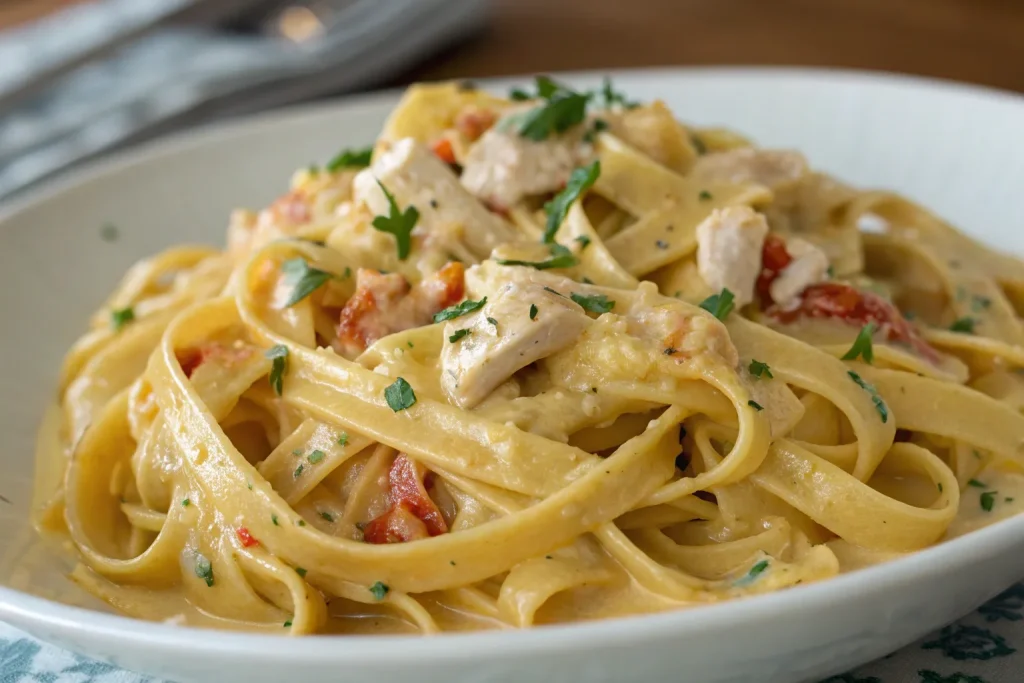 Crab Fettuccine Alfredo Pasta
