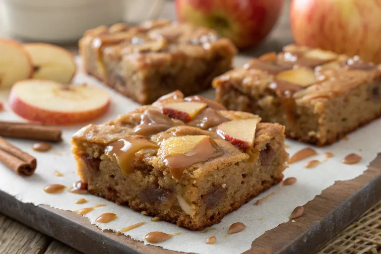 Apple Brownies with Maple Glaze