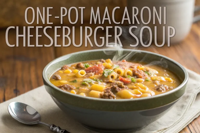 One-Pot Macaroni Cheeseburger Soup