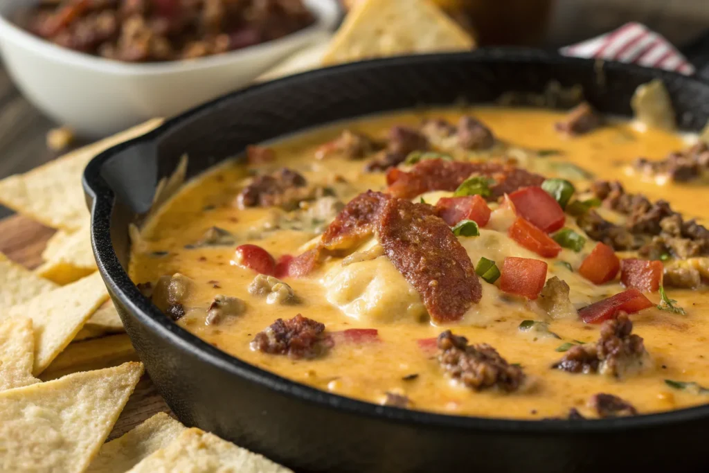 Bacon Cheeseburger Queso Dip