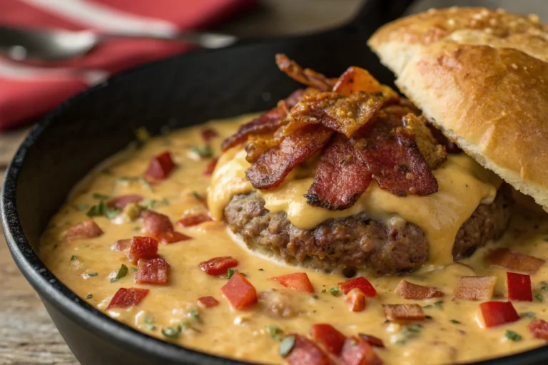 Bacon Cheeseburger Queso Dip